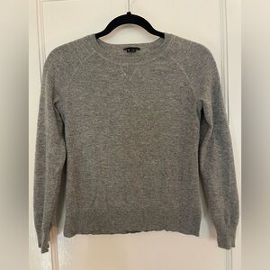 Theory Cashmere Heather Gray Crewneck Sweater Size XS/S Petite